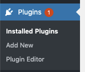 Plugins Menu - Update Badge