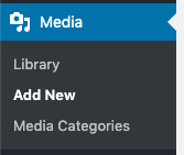 Media Library Organizer: Media: Add New Menu