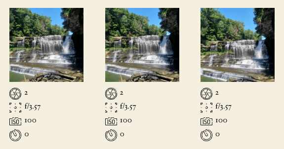 Media Library Organizer: EXIF and IPTC Addon: Shortcode: Example: Display Aperture, Focal Length, ISO and Shutter Speed