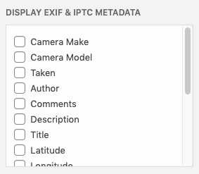 Media Library Organizer: EXIF & IPTC Addon: Shortcode: Display EXIF & IPTC Metadata